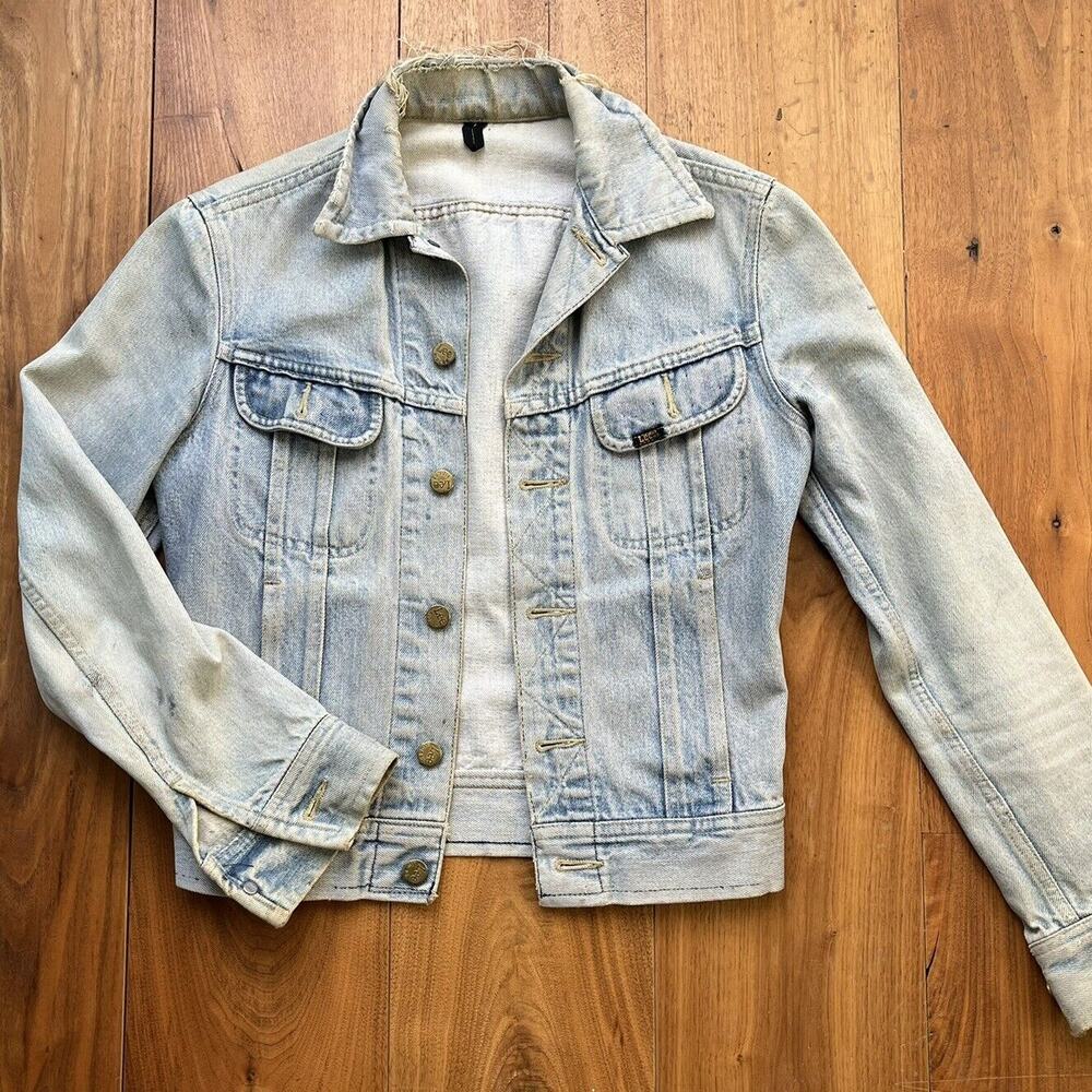 Vintage Lee Denim Jacket 1970s Size S